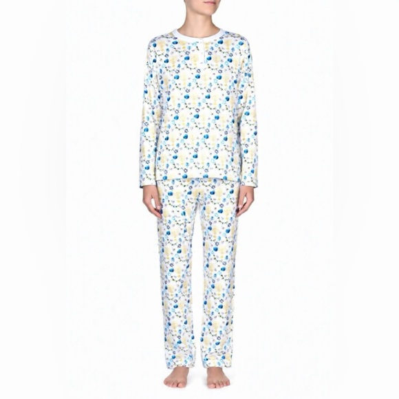 Hart+Land Hanukkah Patterned Organic Pima Cotton Women’s Pajama Set Size M
